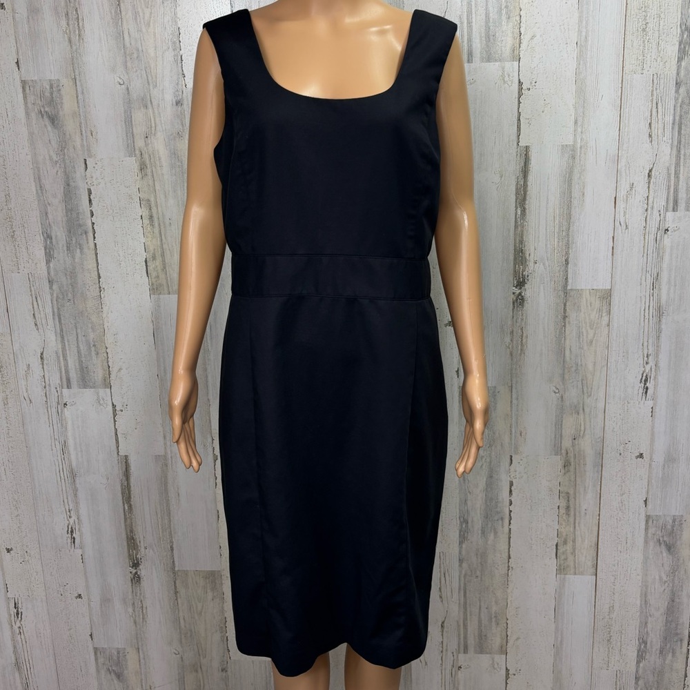 Rafaella Plus Size Elegant Black Sleeveless Dress